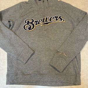 Pink Women’s 1/4 zip sweatshirt Brewers logo